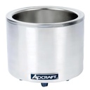 Adcraft FW-1200WR (Base Only) Countertop Food Cooker and Soup Warmer with Thermostatic Controls, Stainless Steel, 1200-Watts, 120v, Silver, 7 Quart