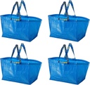 I-K-E-A Frakta Shopping Bag Large Blue (Set of 4) Grocery Laundry Tote Bag