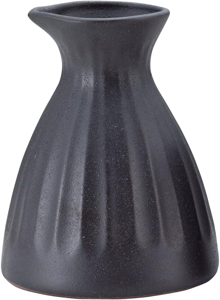 Yamashita Kogei 14079840 Tokuri Black, Diameter 2.6 x 3.1 inches (6.5 x 8 cm), 6.1 fl oz (180 cc), Black Bizen Kikuwari