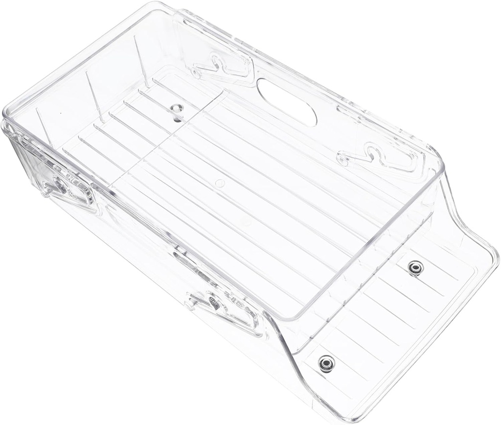 STOBAZA Fridge Organization Beverage Dispenser Double Layer Can Holder Straw Dispenser Kitchen Organizers Drink Organizer