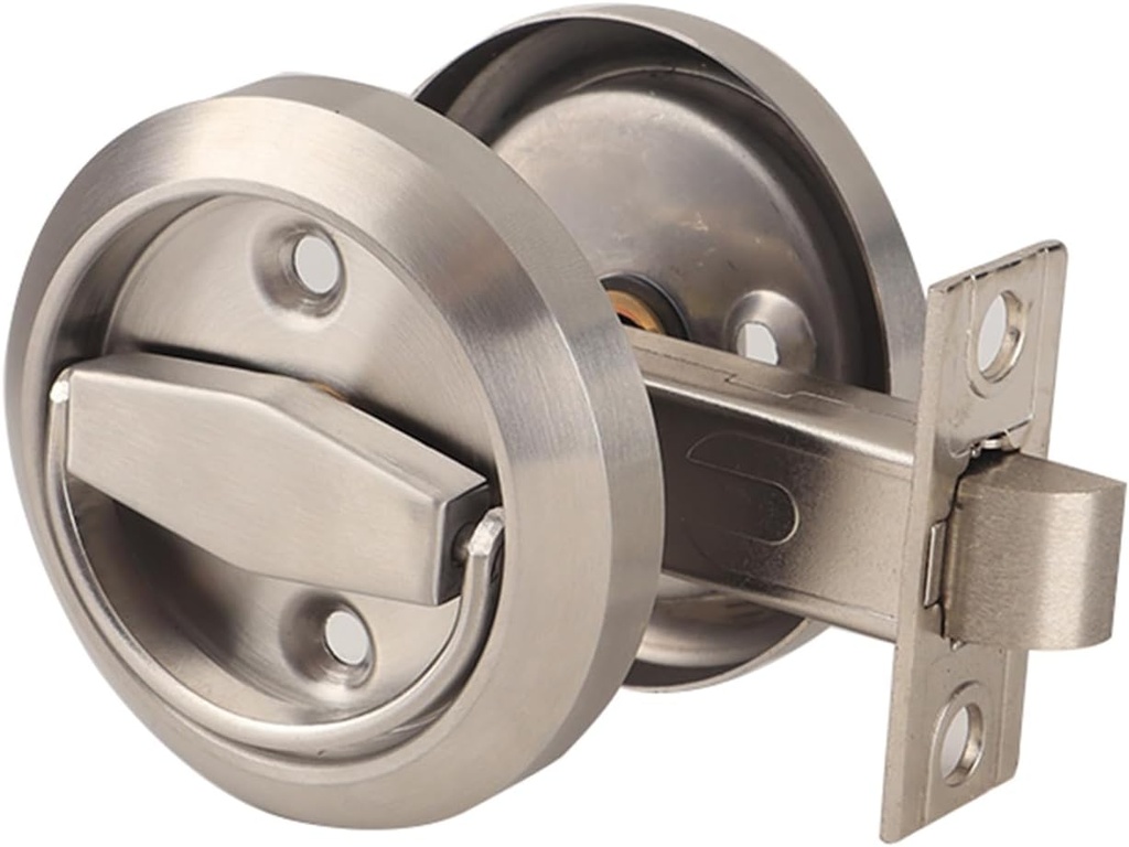 Dixiao 304 Stainless Steel Round Hidden Recessed Cup Door Lock, Doorknobs, Door Locker, Flat Door Knob Passage Lock
