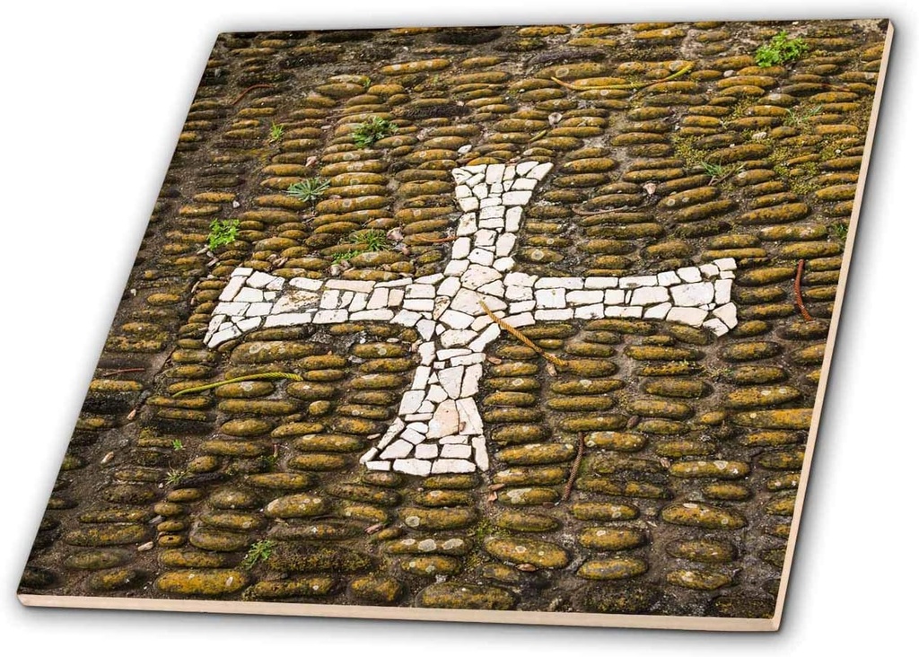 4 Inch Ceramic Tile - Portugal, Azores, Santa Maria Island, Anjos. Where Columbus landed Places