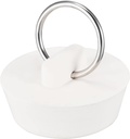 uxcell Rubber Sink Plug, White Drain Stopper Fit 1-1/8" to 1-1/4" Drain with Hanging Ring for Bathtub Kitchen and Bathroom