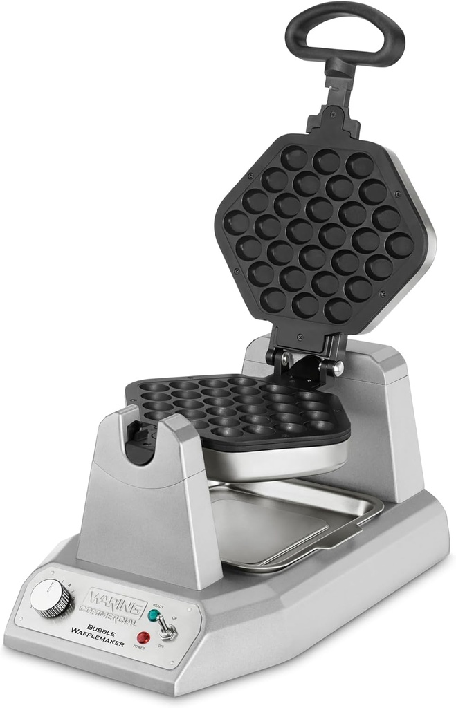Waring Commercial WBW300X Single Bubble Waffle Maker w/Cast Aluminum Grids, 120V, 1200W, 5-15 Phase Plug