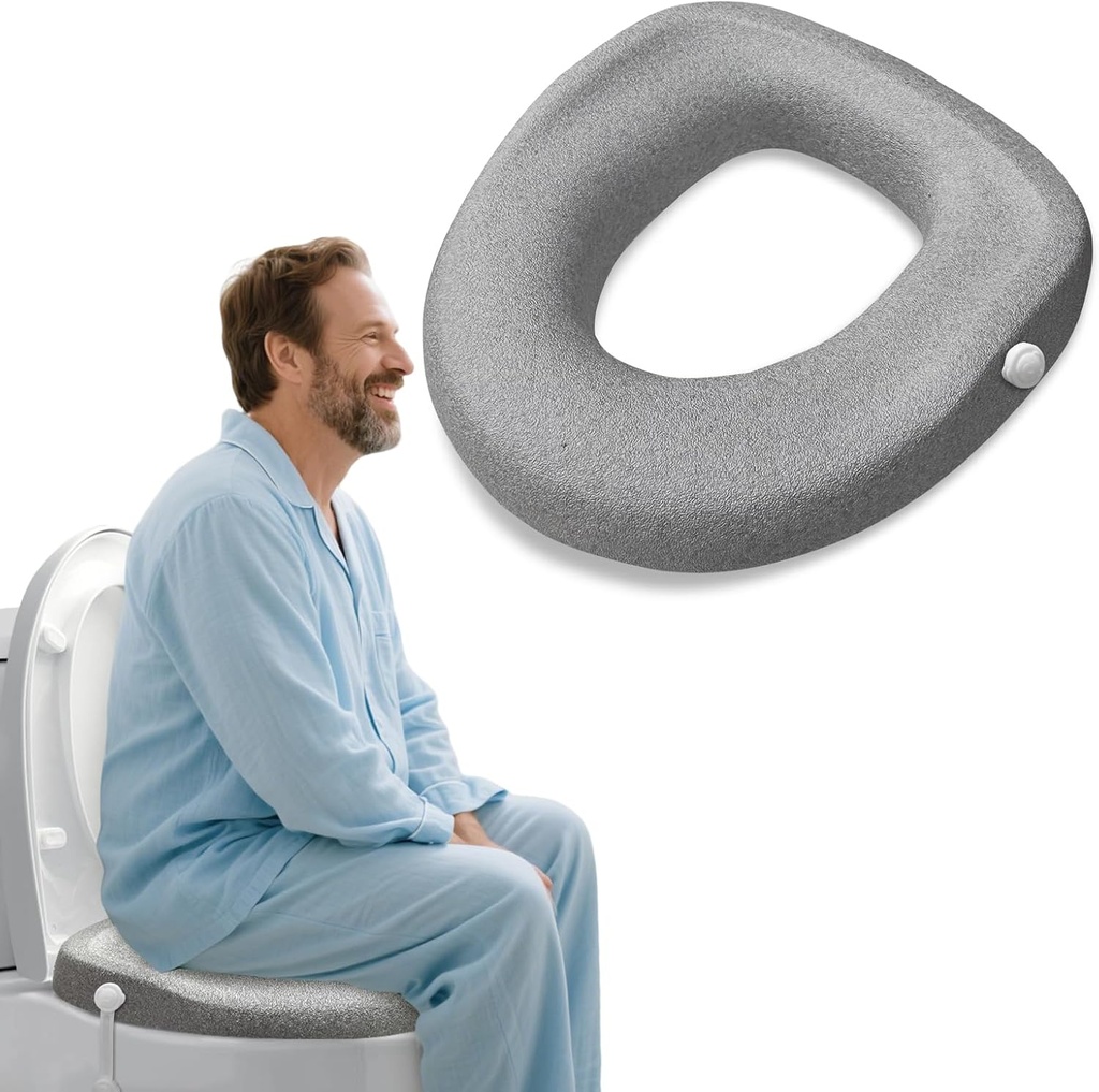 Toilet Seat Riser - Adds 3 Inch of Height to Toilet - with 300 Pound Weight Capacity,no installation,for Seniors Adults Elderly Handicap Disabled Fits Most Standard and Elongated Toilets