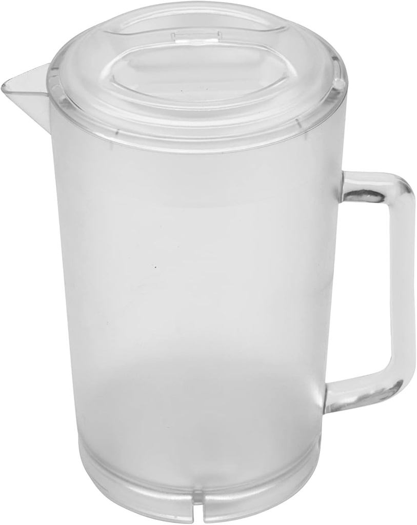 G.E.T. P-3064-1-CL-EC Heavy-Duty Shatterproof Plastic 2 Quart Pitcher with Lid, BPA Free (64 Ounce), Clear