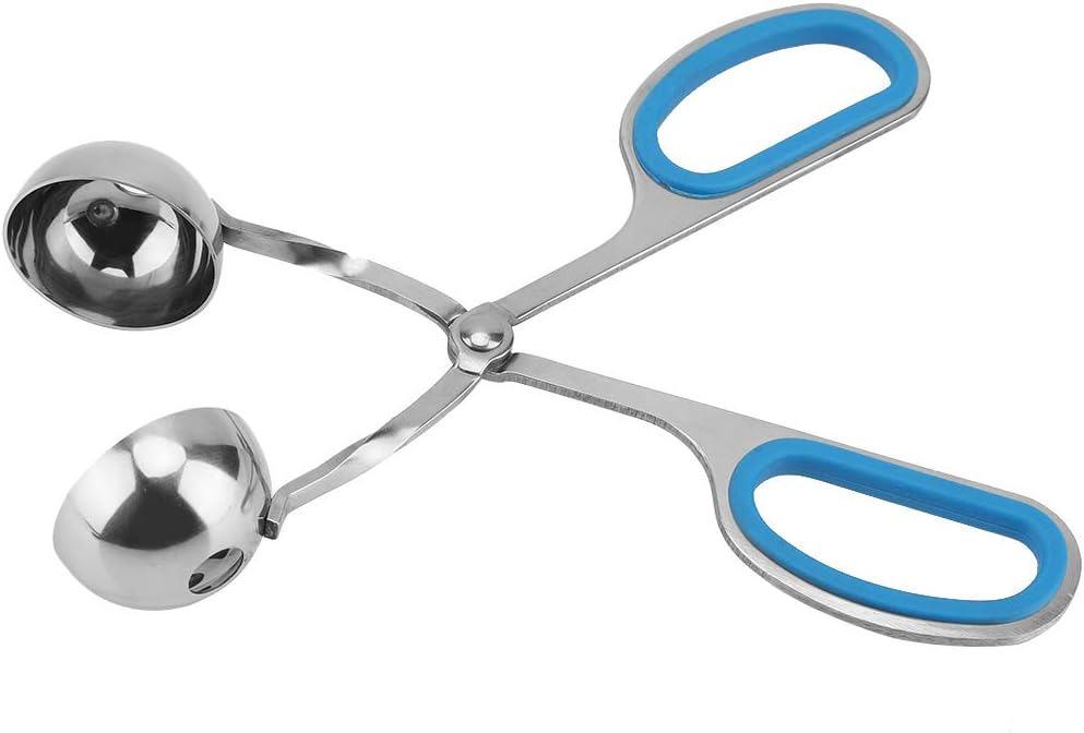 VINGVO Meatball Maker Tool, Scoops for Food 7.1 * 2.8 * 1.4 Inch Batter Scoop with Nonstick Coating for Cooking (Blue)
