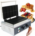 1550 W Commercial Waffle Maker, 10 Grids Electric Waffles Maker, 180° Rotating, 50-300℃ Adjustable Temperature Control, Nonstick Waffle Machine for Restaurant, for for Desserts and Savoury Snacks