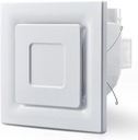 ICEMOB Exhaust Fan for Bathroom Ceiling,White Square Ventilation Fan,220V Kitchen Extractor Fan with Block Wind Piece,Built-in Thermal Protector,for Restroom,Home,Office,250mm