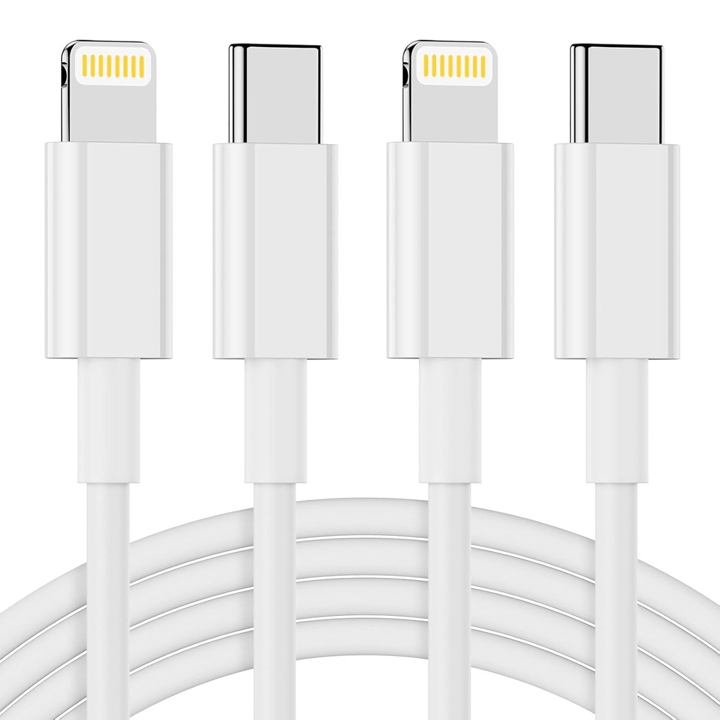 USB C to Lightning Cable 2Pack 3FT [MFi Certified], iPhone Fast Charger Cable Power Delivery iPhone Cables Type C iPhone Charger Cord Fast Charging for 14/13/12/11/XS/XR/X/8/7/6, iPad, AirPods