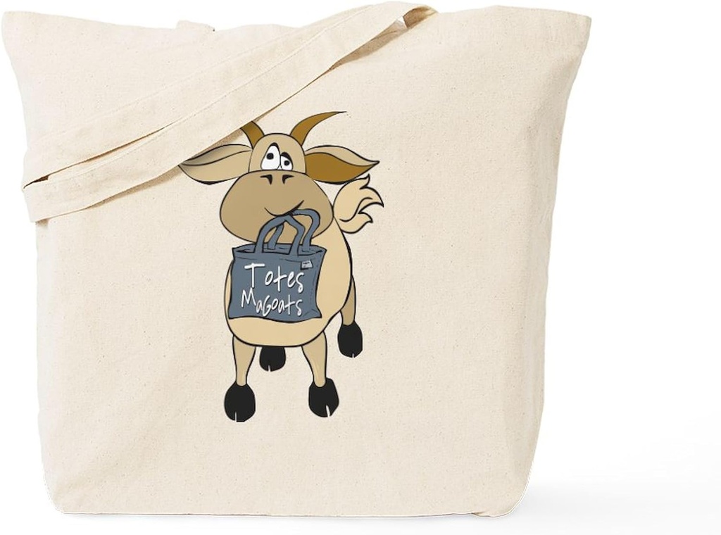 CafePress Funny Goats Totes Magoats Tote Bag Reusable Natural Beige Canvas Shopping Bag