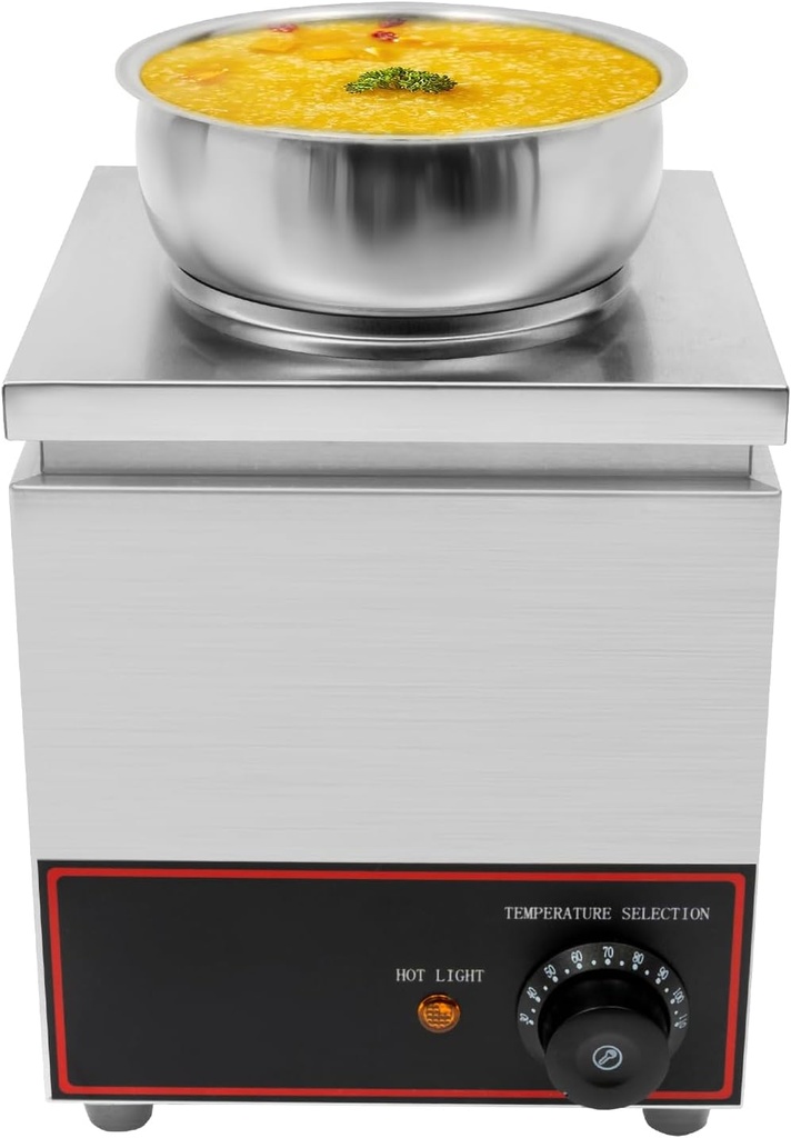 Food Warmer with Spoon 150W Cheese Dispenser 4L/4.23Qt Food Jam Sauce Caramel Warmer 86-230°F Electric Hot Fudge Warmer for Restaurant, Buffets, Milk Tea Shops