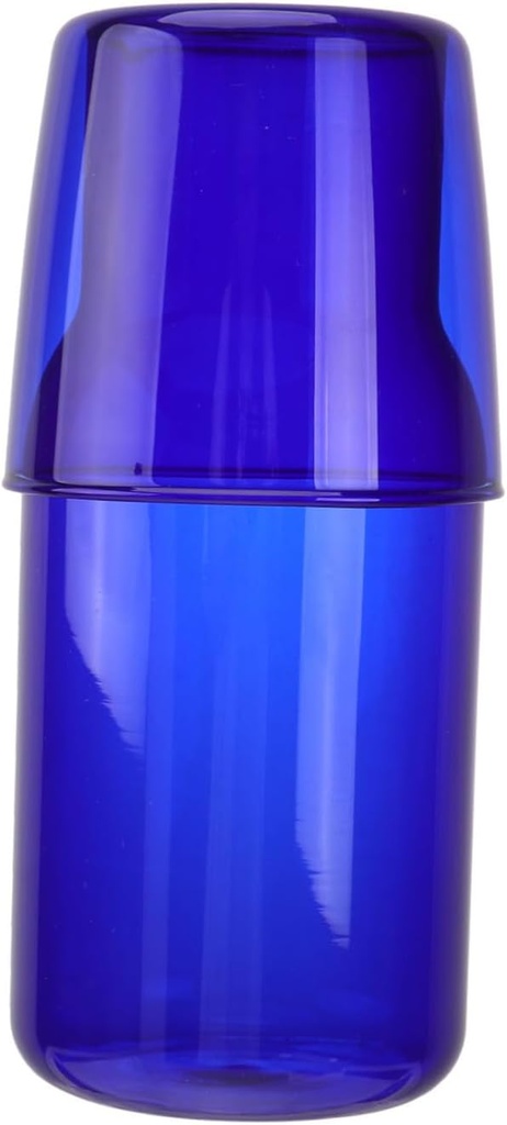1 Set Glass Cup and Kettle Set Premium Drinking Tools for Home Office and Hotels Includes Water Cup and Water Bottle High Borosilicate Glass for Cold Beverages Gem Blue