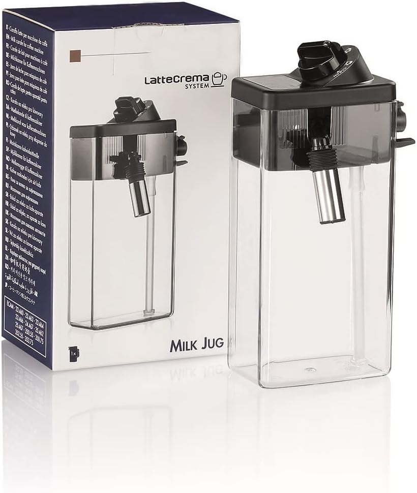 Milk Jug Container Carafe Compatible With DeLonghi Coffee Machine Black