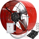 Hiorucet Gable Vent Fan with Adjustable Thermostat, 2940CFM 3750 SQF High Speed Low Noise Gable Mount Attic Exhaust Fan, 16 Inch Fan Blade and Permanently Lubricated Motor.