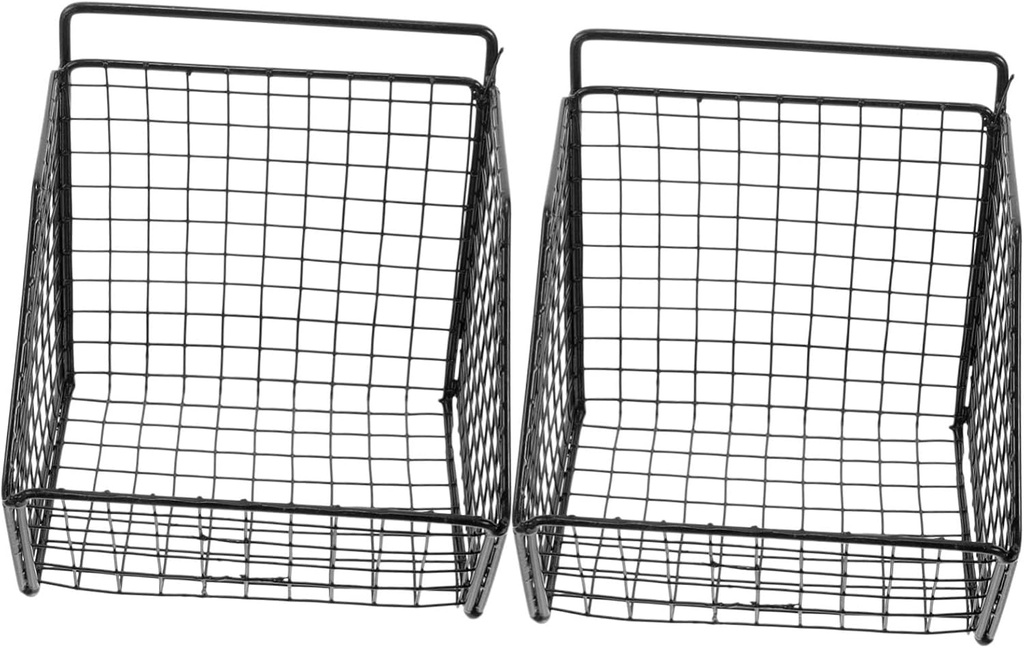 PRETYZOOM 1set Wall Mounted Vegetable Fruits Baskets Kitchen Storage Holder Multi-purpose Fruit Basket Organizers Garlic