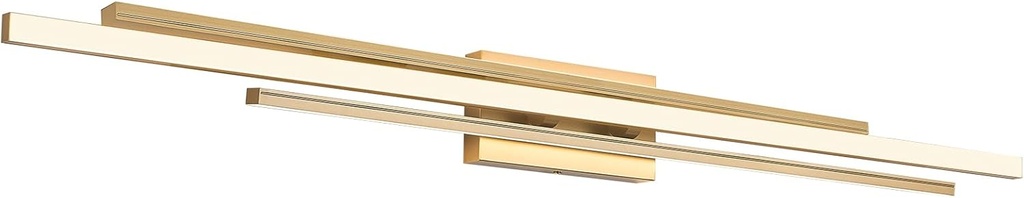 48" Gold LED Bathroom Light Fixtures Long Vanity Lights Over Mirror Lighting Lamps Wall Mount Lighting Over Vanity Picture Indoor 5CCT(3000K/3800K/4500K/5200K/6000K)