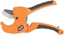 Klein Tools 50063 Ratcheting PVC Pipe Cutter, Cuts 1-1/4-Inch I.D. PVC, CPVC, PEX Pipes, One-Handed Operation, Replaceable Blades