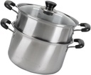 Sturdy Stainless Steel Soup Pot Food Steam Pot Steamer Basket Cooking for Seafood Vegetables