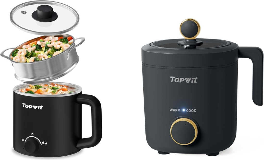 Topwit Hot Pot Electric & 1.2L Small Rice Cooker