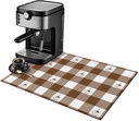 Dish Drying Mat for Kitchen Counter,Brown Buffalo Check Plaid Coffee Bar Mat with Spill Protection for Dishes,Coffee Maker,Hide Stain Rubber Backed Absorbent Draining Mat Under Dish Rack(16x24 IN)