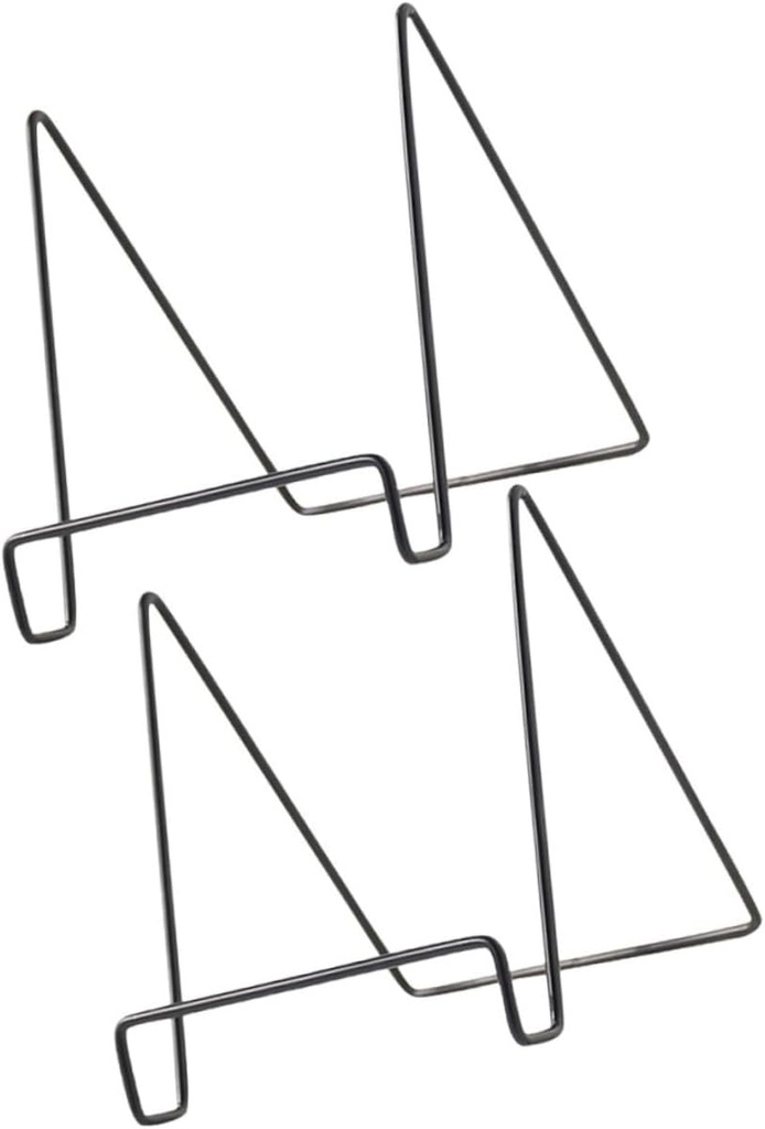 2pcs Metal Display Stands for Easel Artwork and Decorative Plates Sturdy Metal Frame Stand Riser for Shadow Box