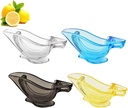 SAQI 4 Pcs Manual Lemon Juicer - 4 Colors Bird Squeezer, Hand Press Fruit Juicer, Portable Transparent Fruit Juicer, Acrylic Lemon Slice Squeezer, Home Kitchen Restaurants Gadget (4Pcs in 4colors)
