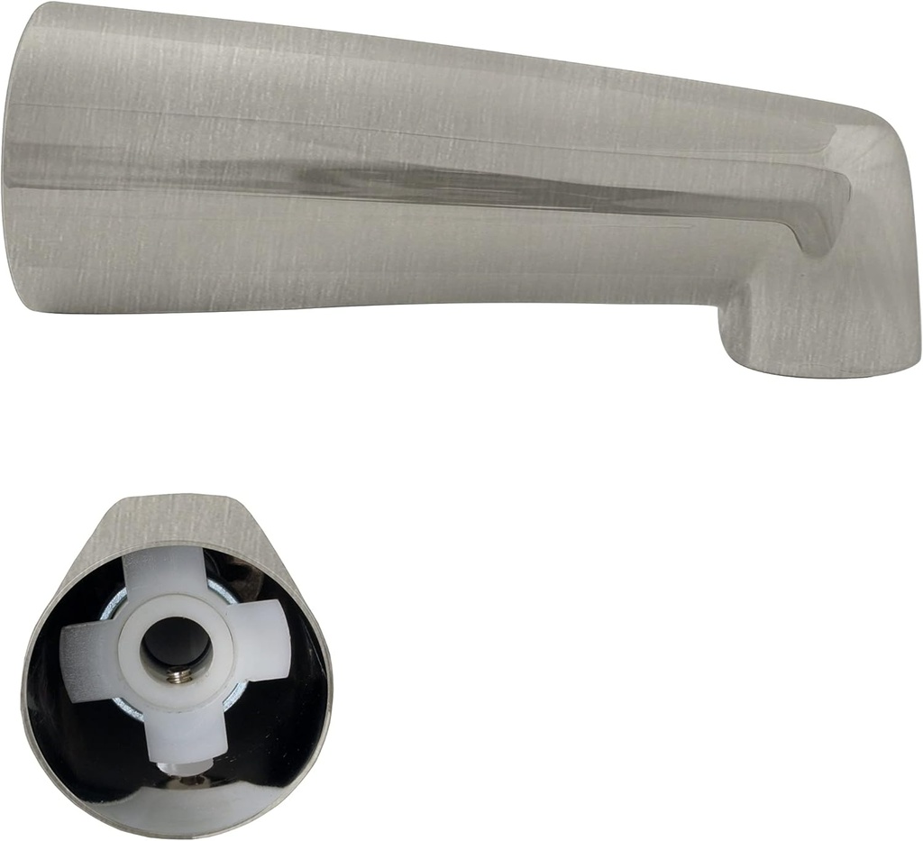 Westbrass E5074-1F-20 7" Reach Wall Mount Tub Spout for Copper Pipe, Stainless Steel