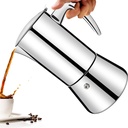 No Coating 12 Cup Thickened 304 Stainless Steel Moka Pot Stovetop Espresso Maker Italian Coffee Machine 600ml 20.3oz Suitable for Gas Induction Stovetop Greca Coffee Maker Percolator