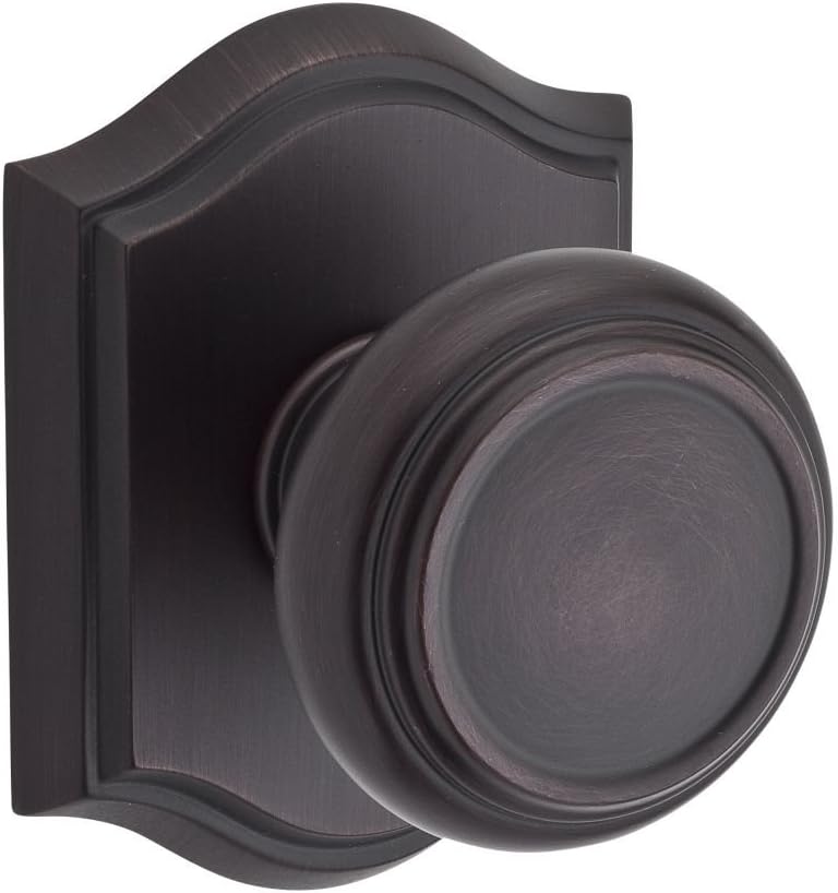 Baldwin PSTRATAR112 Reserve Passage Traditional with Traditional Arch Rose in Aged Bronze Finish