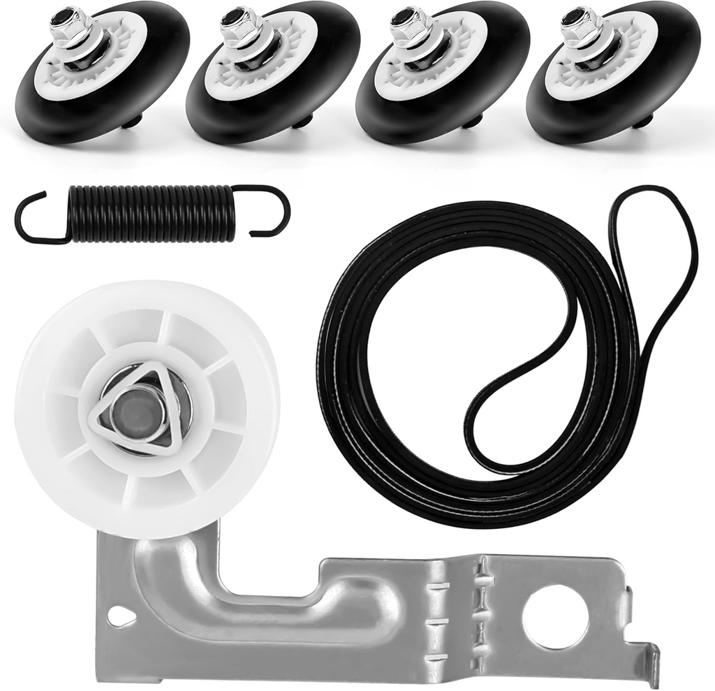 Dryer Roller Repair Kit For LG Kenmore Dryers 4581EL2002C Dryer Drum Roller 4581EL2002L,4400EL2001A Dryer Belt Upgraded 4561EL3002A Dryer Idler Pulley Ball bearing By WFRWFR OEM 7, 8 are Fit Models