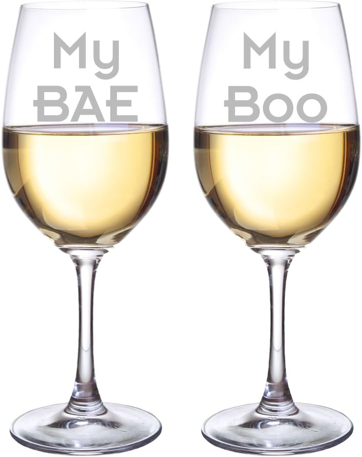 I Do and I Do Whatever She Says Wine Glasses, Set of 2
