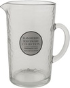 Hammered Glass Pitcher with Handle – 60 oz Clear Water Jug for Serving Iced Beverages, Tea, Juice, Lemonade – Handmade Serveware for Parties, Events & Home Kitchen