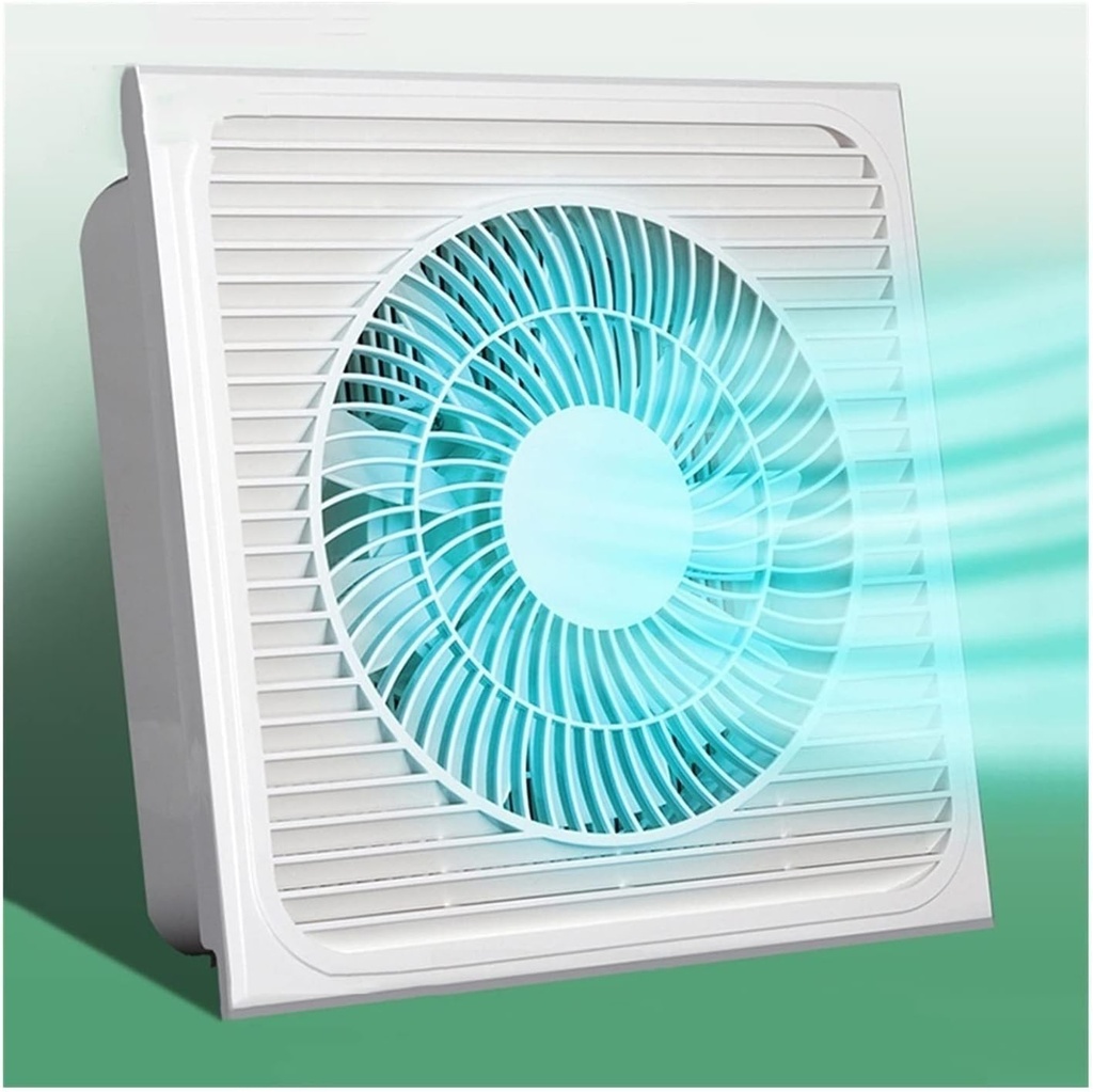 ventilation fan 30×30cm Integrated Ceiling Ventilation Fan Square Silent Exhaust Fan with Large Grille Louver Panel and DC Motor, Household High Speed Ventilation Fan v,Without switch,Without switch