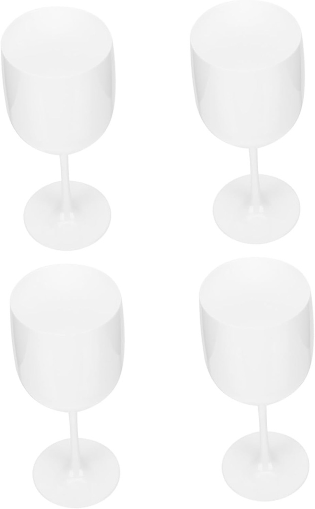4pcs Plastic Wine Glass Tumbler Cups for Water Cocktail Juice Design Household Goblet Storage Cup
