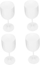 4pcs Plastic Wine Glass Tumbler Cups for Water Cocktail Juice Design Household Goblet Storage Cup