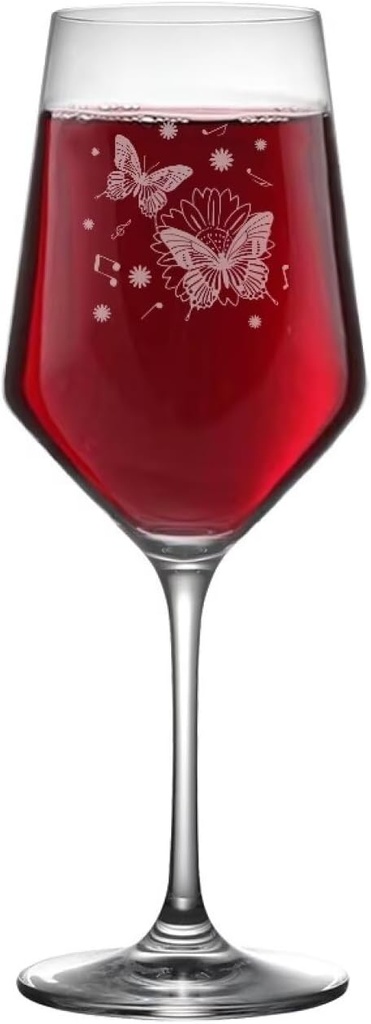 Flashideas Butterfly Red Wine Glasses 18 oz Stemmed Wine Glass Water Juice Glasses Elegant Sparkling Wine Glass Bar Glassware for Wedding Restaurant Bar