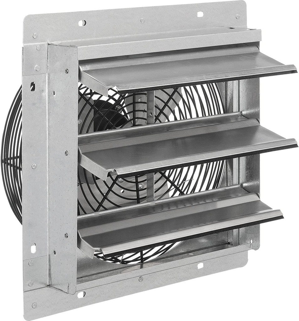 Global Industrial 12" W Exhaust Ventilation Fan With Shutter, Single Speed