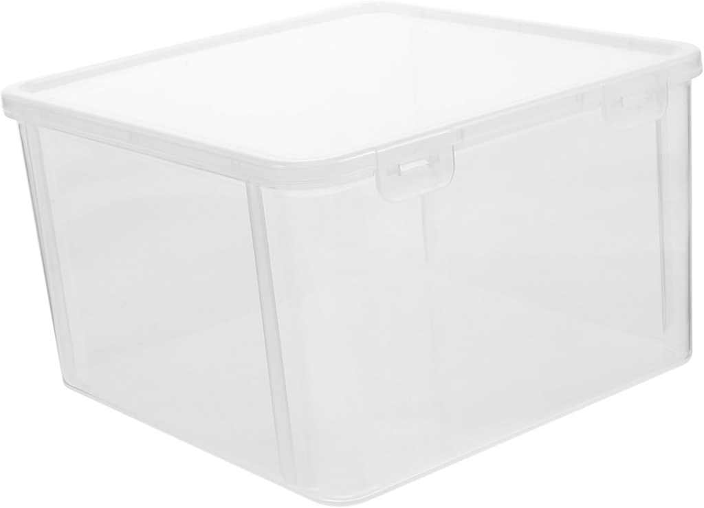 Transparent Bread Storage Container with Lid Large Capacity Fridge Food Holder for Freshness for Kitchen Home Bakery and Shops Bread Box