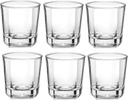 Water Glasses Transparent Glasses Drinkware Crescent Cool Glass Juice Glasses Tumblers & Water Glasses Juice Glasses Glass Set of 6, 205 ml