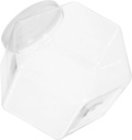 Transparent Hexagon Cookie Jar with Lid Large Capacity Reusable Candy Holder Multi Functional Snack Storage Container for Kitchen Pantry Office