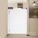 Cafe Doors Swinging Door,Solid Wood Swing Door,Cafe Saloon Doors with Metal Hinges,Cowboy Swinging Door for Stairs Bathroom Bedroom (White 24.02 * 35.83in)