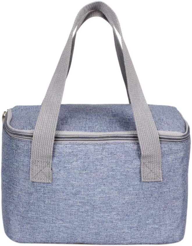 6 Can/4 L Small Cool Bag Handy Square Lunch Bag Insulated Lunch Box for Adults Work Day Trip (Jeans Blue)