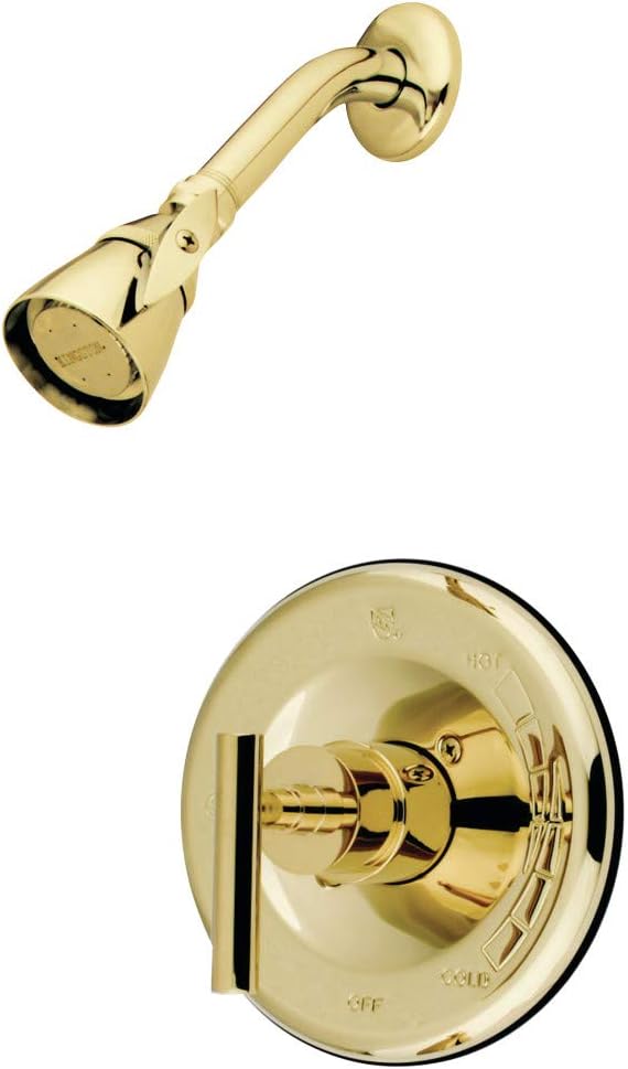 Kingston Brass KB6632CMLSO Manhattan Shower Faucet, 72 x 7 x 7.13, Polished Brass