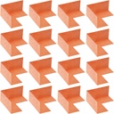 uxcell 16pcs Inside Waterproofing Corner Shower Seamless Corner Cover, Polyethylene Seamless Corner for Bathtub and Steam Room, Orange (Inside)