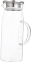 Alipis Heat Resistant Glass Water Pitcher Large Capacity Beverage Jug for Iced Tea Juice Hot Tea Portable Cold Water Container for Family Use and Entertaining