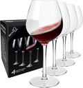 MICHLEY Unbreakable Red Wine Glasses 17 oz, Tritan Plastic Reusable Stemware for Indoor and Outdoor Use, Set of 4