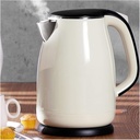 Kettle Stainless Steel Electric Kettle 1.8L Automatic Boiling Pot Hot Water Heating Boiler Thermal Insulation Teapot Heater (Color : WHITE)