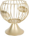 Alipis 1pc Golden Wrought Capsule Storage Basket Elegant Fruit Holder for Coffee Bar Organization Versatile Jelly Display Rack Iron Material