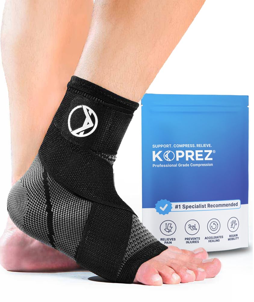 Koprez Plantar Fasciitis Sleeve - Plantar Fasciitis Relief, Plantar Fasciitis Socks, Ankle Compression Sleeve, Ankle Support for Women, Plantar Fasciitis Brace, Ankle Sleeve, Ankle Support Men